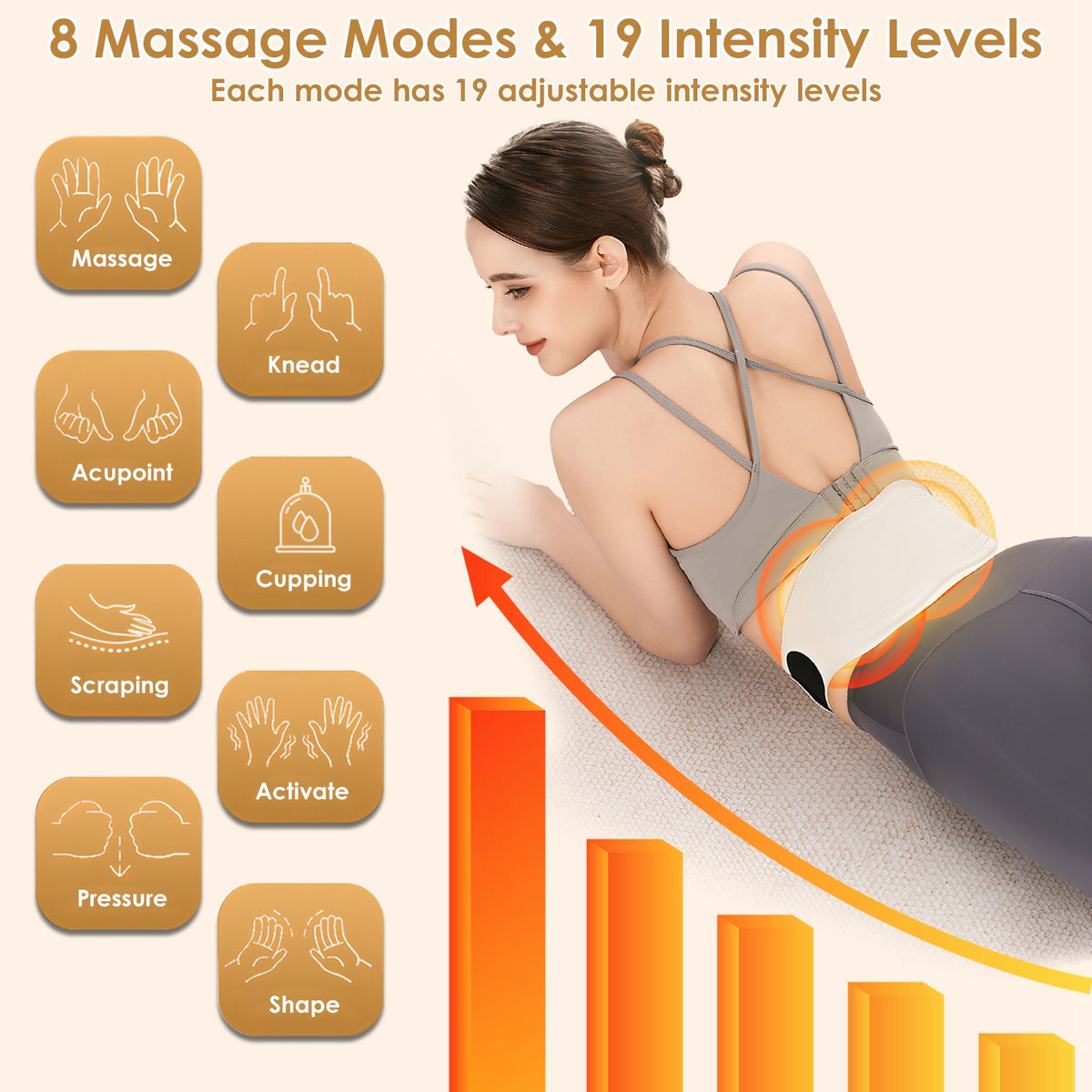 Gift lower back heating massager