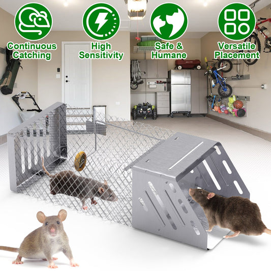 Humane reusable live-catch rat trap – view 1