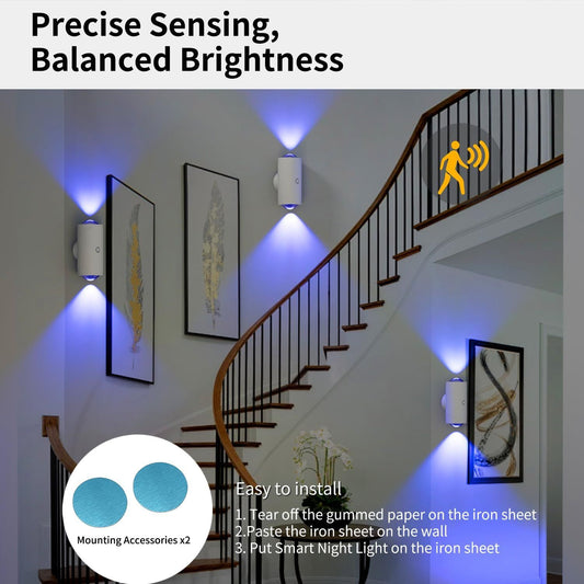 Magnetic rechargeable motion sensor night light – view 2