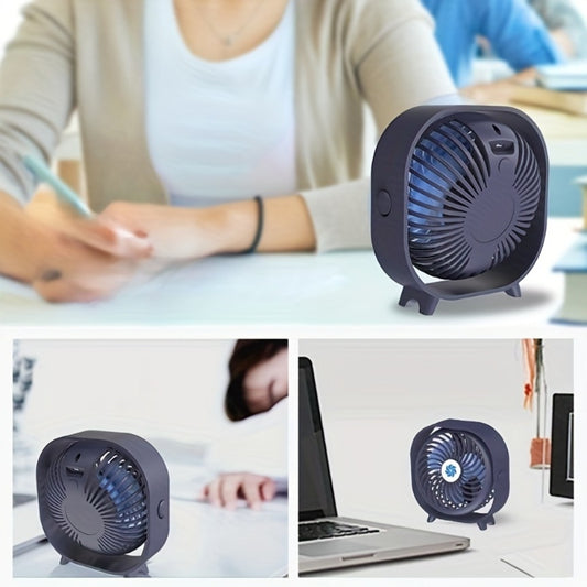 Quiet rechargeable desk fan – view 2