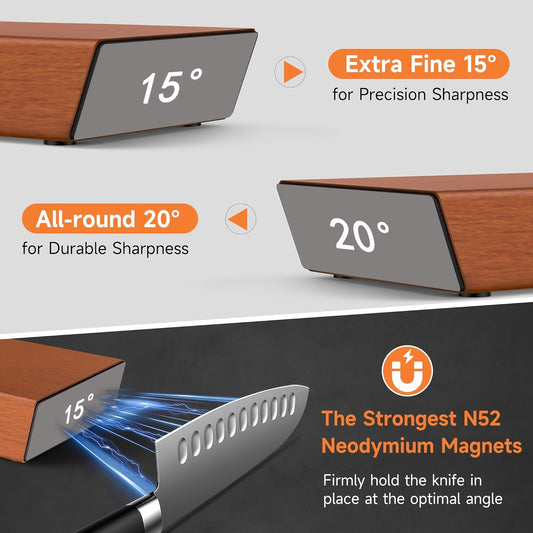 Rolling knife sharpener kit with angle block – view 2