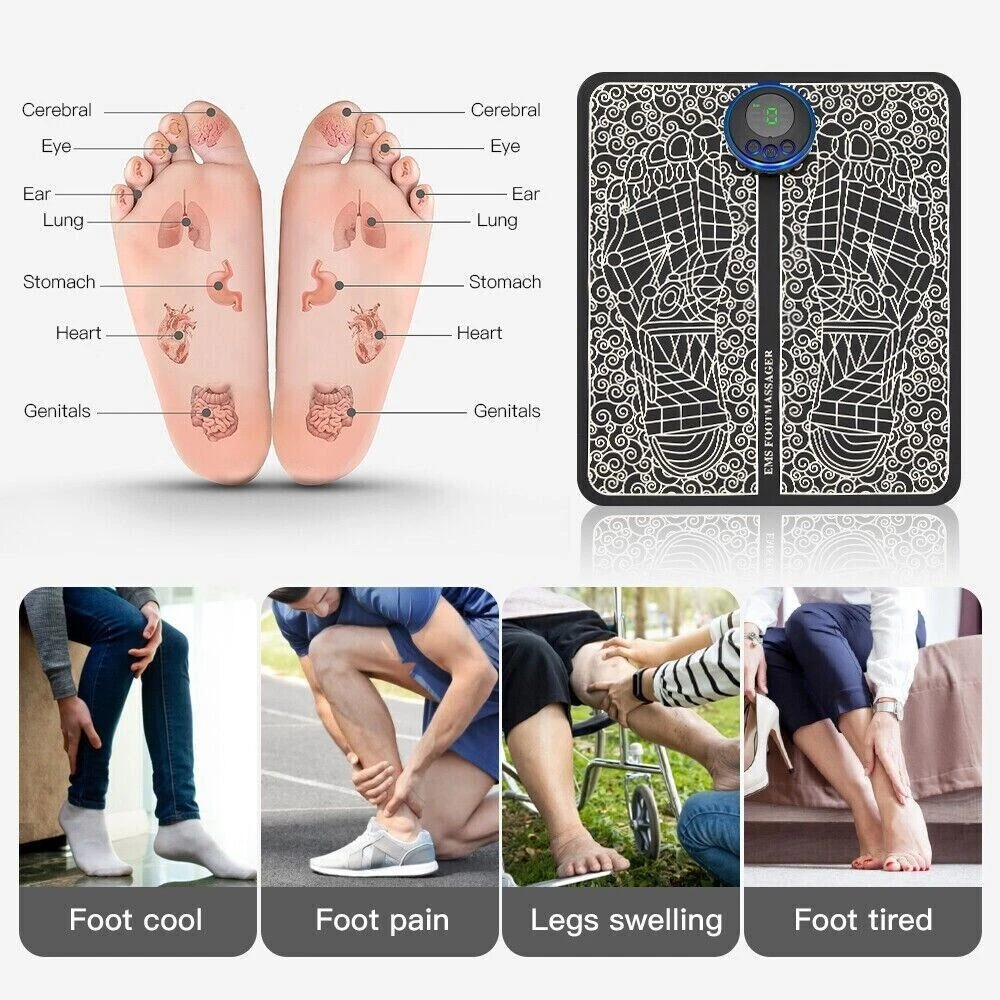 EMS foot massager mat size and dimensions