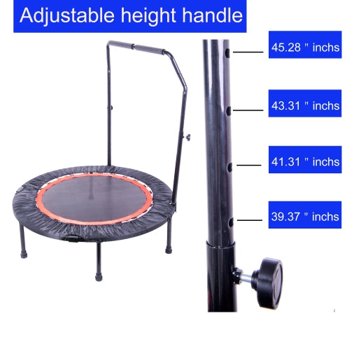 40 in foldable mini trampoline with handlebar – view 4