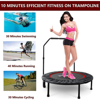 40 in foldable mini trampoline with handlebar – view 5