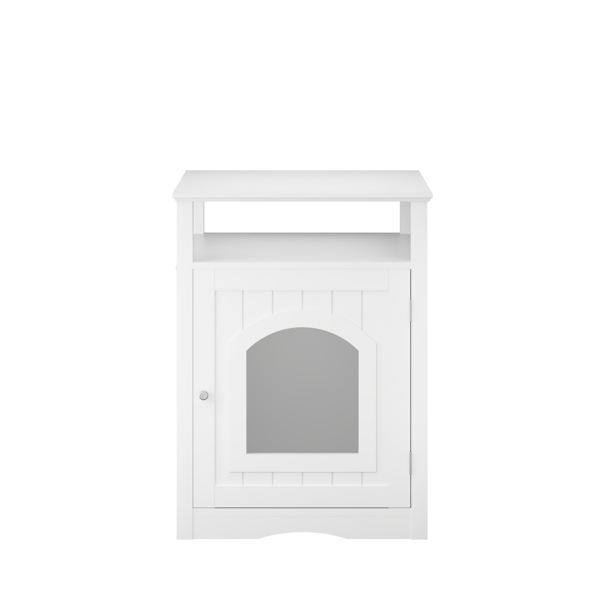 Litter box enclosure with side hook for scoop