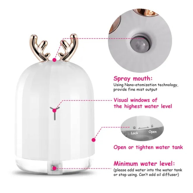 220ml cold mist humidifier diffuser – view 2