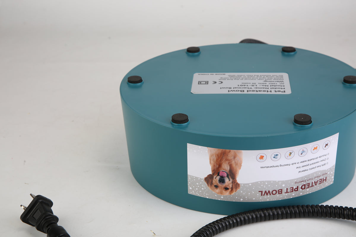 Heated pet water bowl for dogs, cats and rabbits
