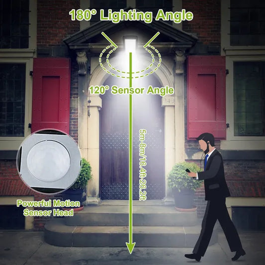 Solar motion sensor wall light IP65 – view 2