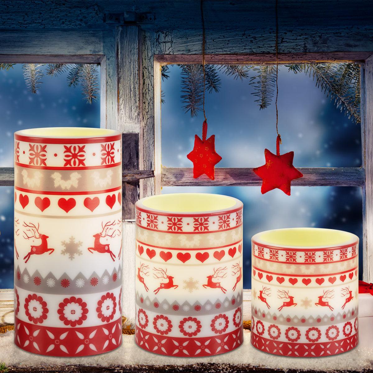Multi-color changing flameless candle light modes