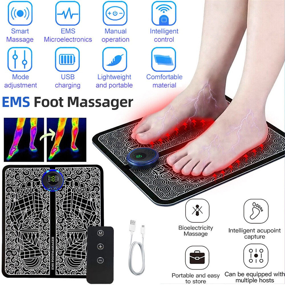 Silicone foot massager mat with PU leather surface