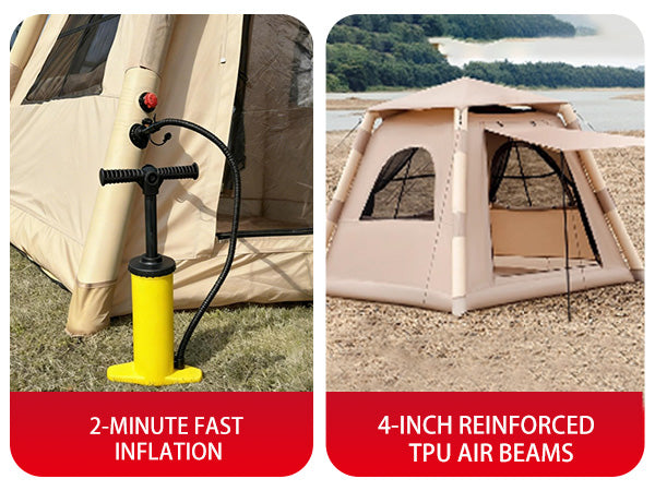 Inflatable camping tent for 2-4 people – view 5