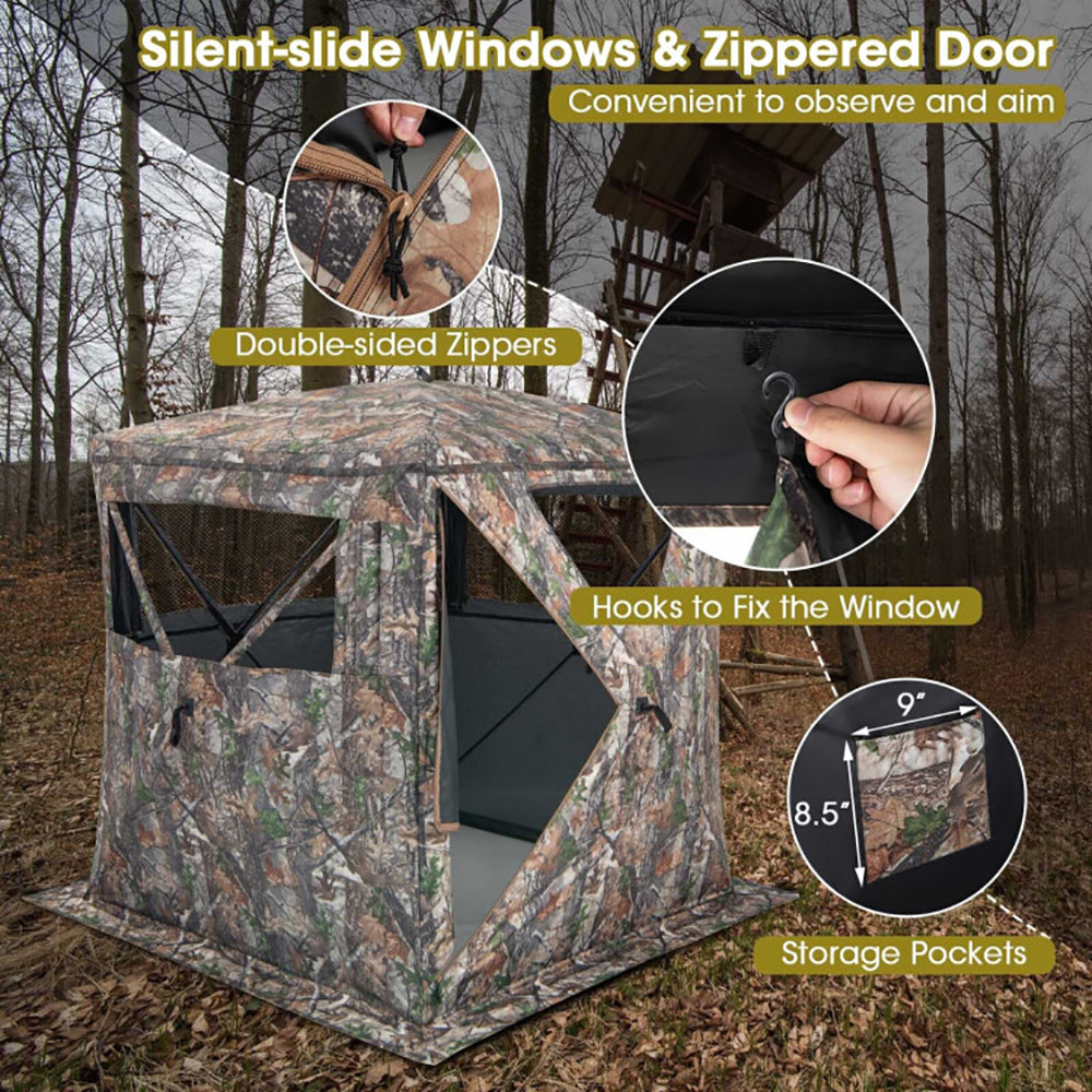 Pop-up camo hunting blind for 2-3 people – view 2