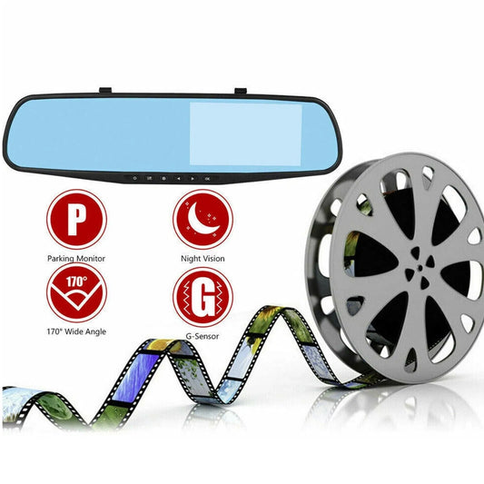 4.3-inch mirror dash cam front and rear – view 2