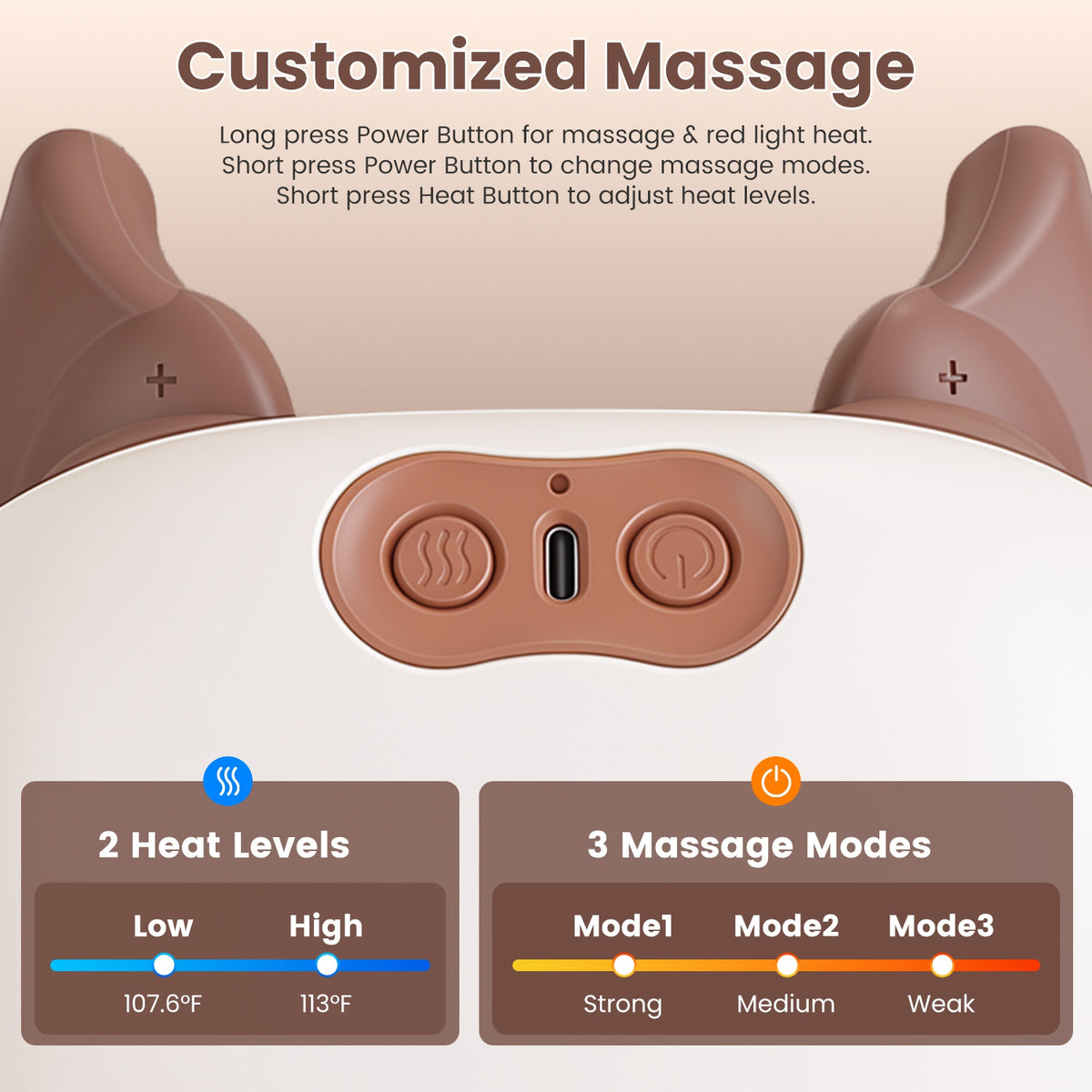 Neck massager size and specifications