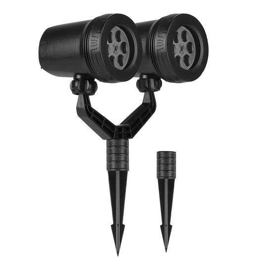 Dual-head Christmas snowflake projector light – view 2