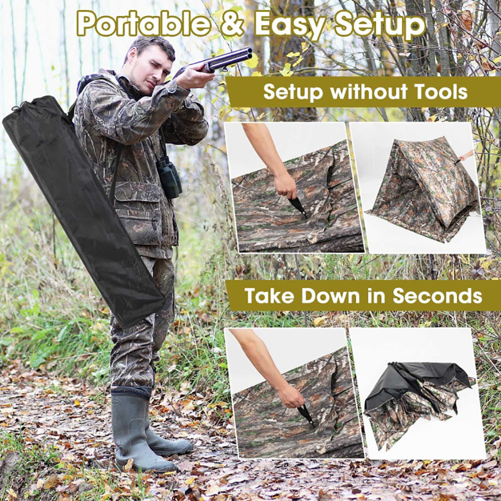 Pop-up camo hunting blind for 2-3 people – view 3