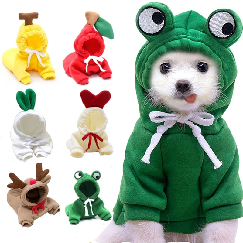 Warm fruit fleece dog hoodie for small dogs – view 4