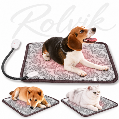 Rolvik Pet Heating Pad – Waterproof Electric Warming Mat for Dogs & Cats with Chew-Resistant Cord