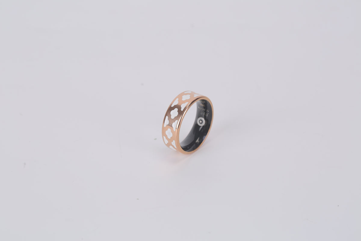 Rolvik titanium smart ring wellness tracker with charging case