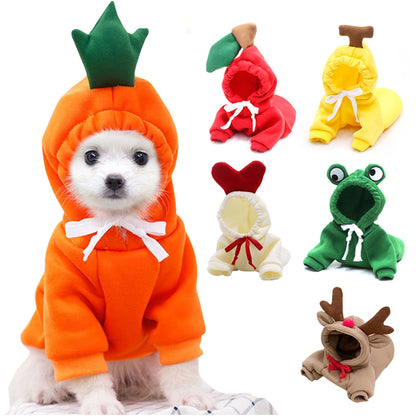 Warm fruit fleece dog hoodie for small dogs – view 3