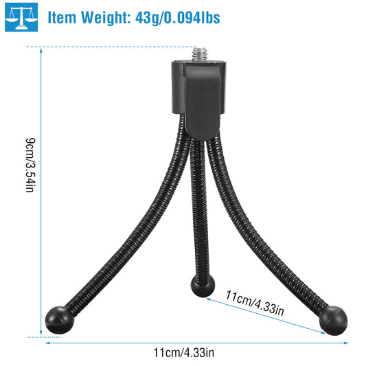 Flexible mini tripod with 1/4-20 mount – view 2