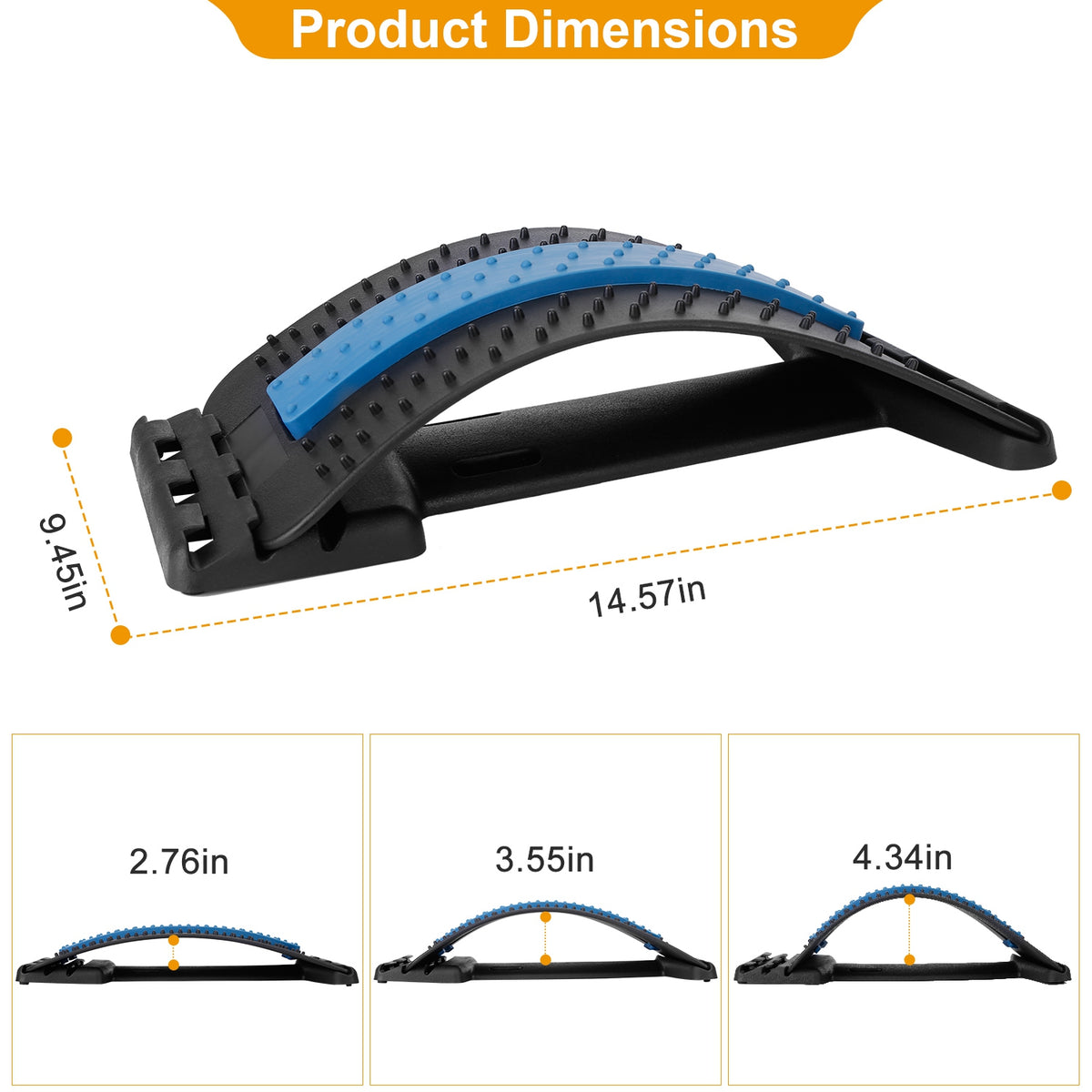 Lumbar support back stretcher used lying down