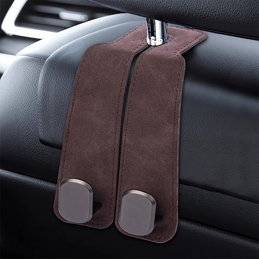 Car seat headrest hooks leather finish – view 1