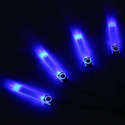 4-piece blue car interior LED atmosphere lights – view 2