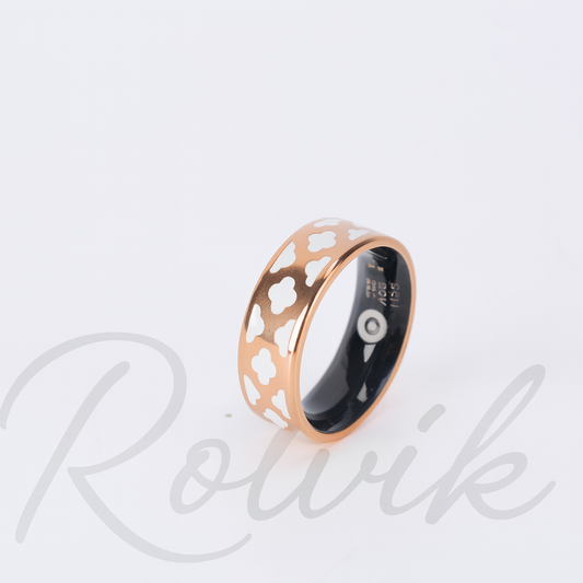 Smart ring wellness tracker with charging case – view 1